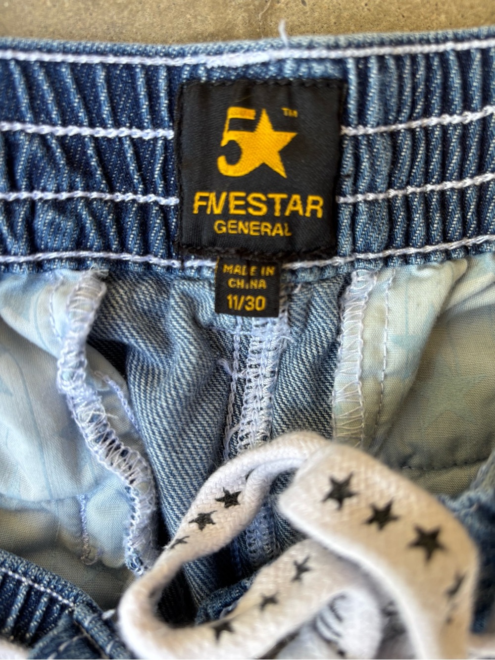 FIVESTAR General 5-Star Size 11/30 Baggy Denim Cargo Pants Y2K Style - Picture 3 of 8